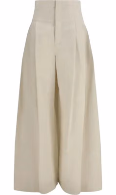Beige Cotton Pants