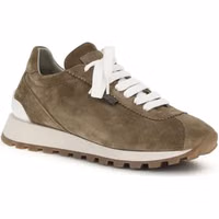 Brown Calf Leather Bos Taurus Platform Sneakers 2