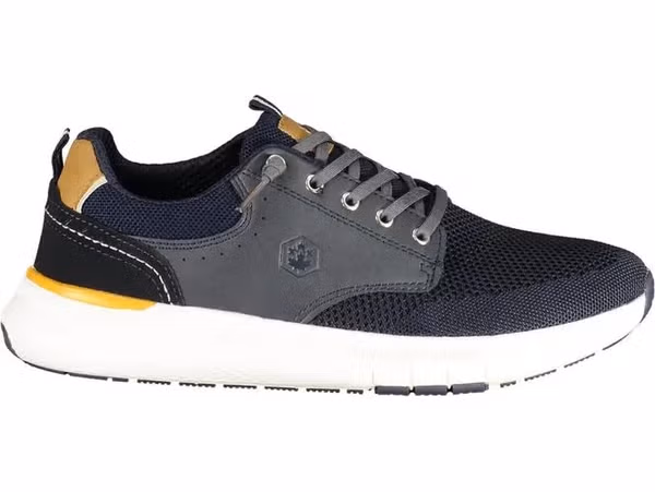 Blue Polyurethane Men Sneaker
