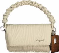 Ecru Polyurethane Women's Handbag 1