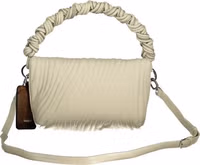 Ecru Polyurethane Women's Handbag 2