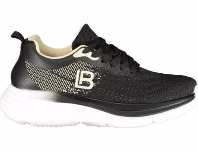 Black Polyester Women Sneaker