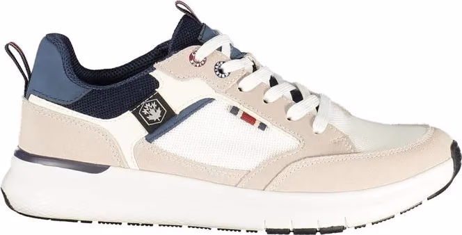 White Polyester Men's Sneaker