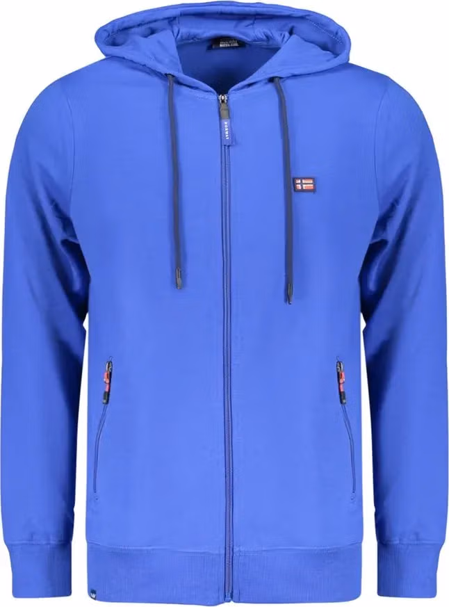 Blue Cotton Men's Hoodie