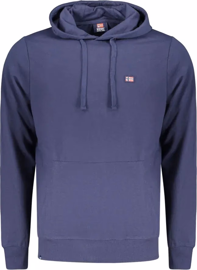 Blue Cotton Men's Hoodie