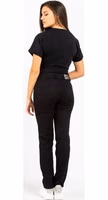 Black Cotton Straight-Leg Jeans 3