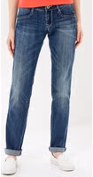 Blue Cotton Straight-Leg Jeans 1