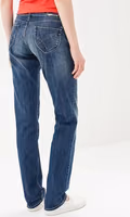 Blue Cotton Straight-Leg Jeans 2