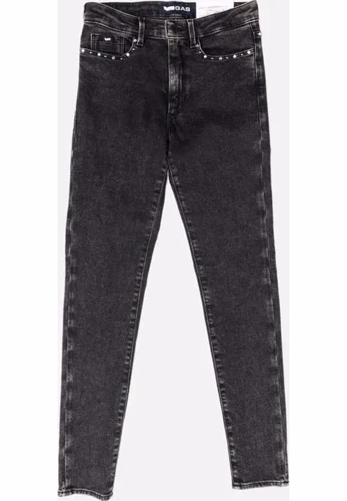 Gray Cotton Skinny Jeans