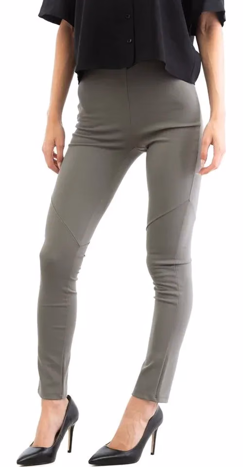 Gray Viscose Skinny Pants