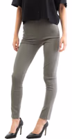 Gray Viscose Skinny Pants 1