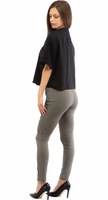 Gray Viscose Skinny Pants 3