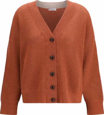 Orange Cashmere Cardigan