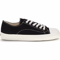 Black Cotton Low Top Sneakers 1
