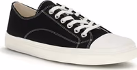 Black Cotton Low Top Sneakers 2