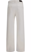 White Cotton Casual Pants 2