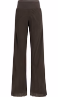 Brown Silk Casual Pants 1