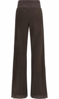 Brown Silk Casual Pants 2