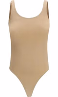 Beige Cotton Bodysuit 1