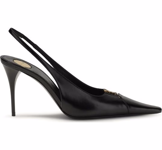 Black Calf Leather Bos Taurus High Heel Pumps