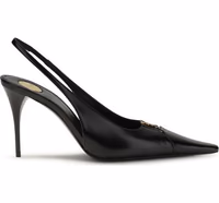 Black Calf Leather Bos Taurus High Heel Pumps 1