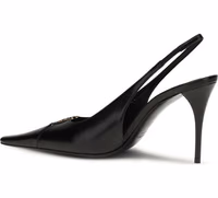 Black Calf Leather Bos Taurus High Heel Pumps 3