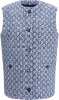 Blue Cotton Sleeveless Jacket 1