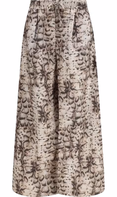 Multicolor Cotton Casual Pants