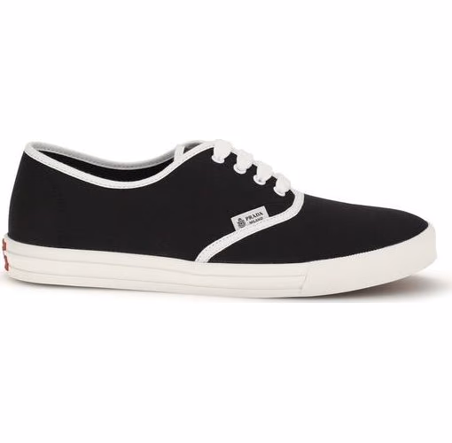 Black Cotton Athletic Sneakers