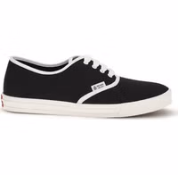 Black Cotton Athletic Sneakers 1