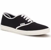 Black Cotton Athletic Sneakers 2