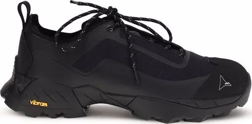 Black Polyester Athletic Sneakers