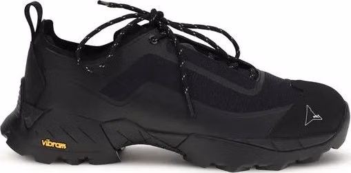 Black Polyester Athletic Sneakers