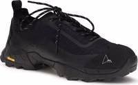 Black Polyester Athletic Sneakers 2