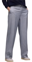 Blue Polyester Casual Pants 1