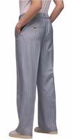 Blue Polyester Casual Pants 2