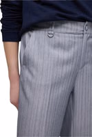 Blue Polyester Casual Pants 4