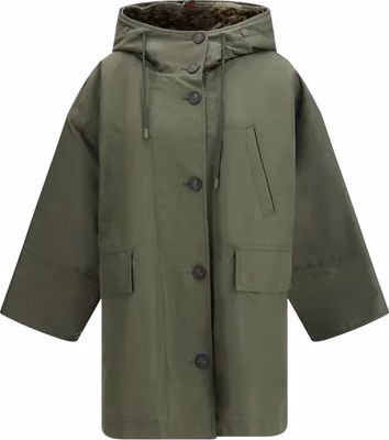 Bicolor Cotton Trench Coat