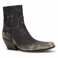 Black Calf Leather Bos Taurus Ankle Boots 2