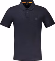 Blue Cotton Men Polo Shirt 1