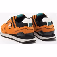 Orange Leather Athletic Sneakers 3