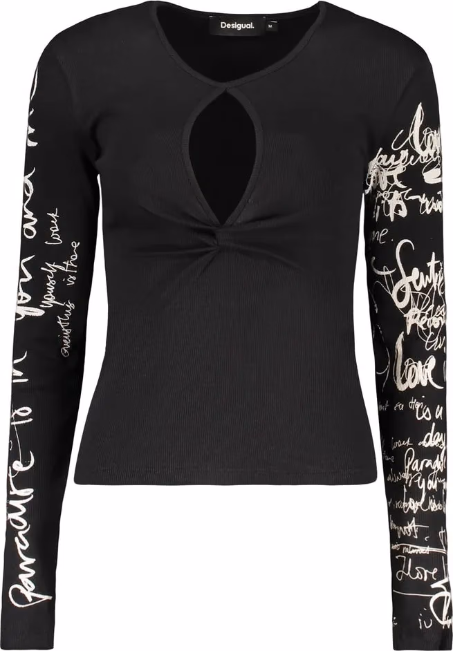 Black Cotton Women Sweater