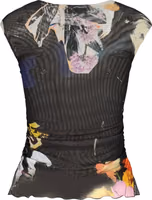 Black Polyester Women Tank Top 3