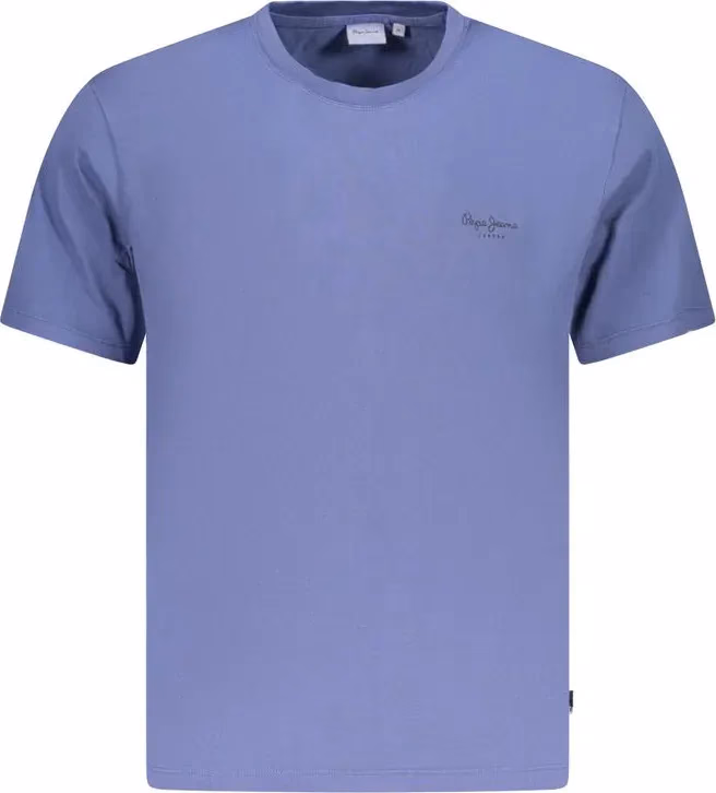 Blue Cotton Men's T-Shirt