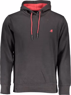 Black Cotton Mens Sweatshirt