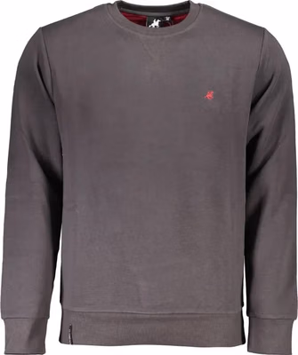Gray Cotton Men Sweatshirt