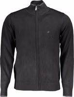 Black Viscose Men Cardigan 1