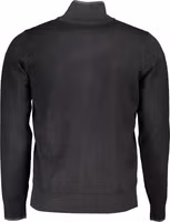 Black Viscose Men Cardigan 2