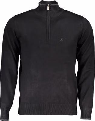 Black Viscose Men's Sweater