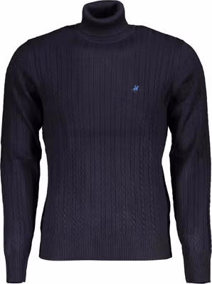 Blue Viscose Men's Sweater